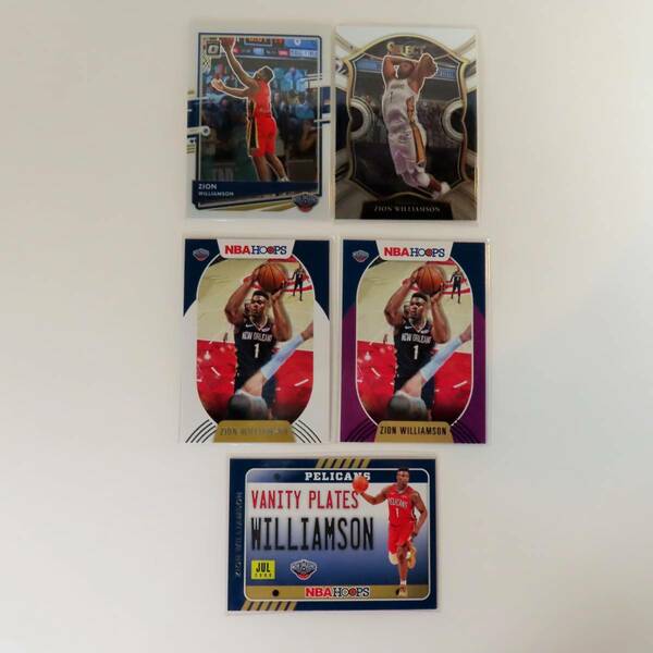ZION WILLIAMSON ザイオン ウィリアムソン PANINI パニーニ 2020-2021 トレーディングカード 5枚セット インサートカード 1枚