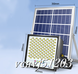 ◆新品◆ソーラーライト街灯 屋外用ライト LED投光器 太陽光発電 防水 高輝度 バッテリー残量表示 ガーデンライト駐車場 照明 1200W-X