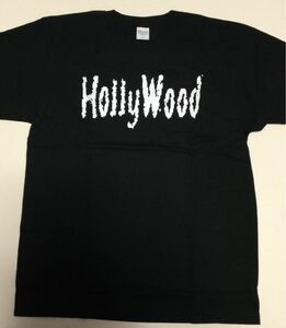 ハリウッドザコシショウ/HollyWood Tシャツ/ブラック 白文字■Ｌサイズ■長期保管・デッドストック・未着用品◆墓場の画廊