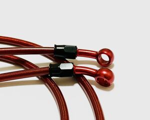 [ extension free ] 2 ps SET CB1300SF/SB (SC40) mesh brake hose stain clear smoked red original length domestic production front rear 