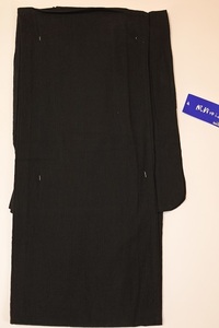  unused brand new yukata ... men's black cotton 70% flax 30%