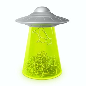 FRED フレッド フライングソーサー UFO ペーパークリップホルダー&ペーパークリップ20個セット おしゃれ かわいい