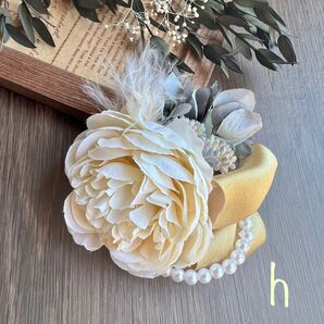 ハンドメイド コサージュ h