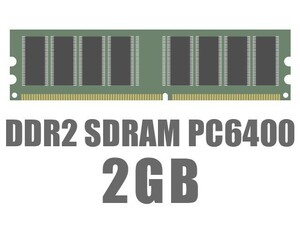 【最安挑戦メモリ】 2GB DDR2-6400 デスクトップPC用 ２枚組（2GB*2枚 合計4GB）