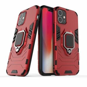 T stock disposal red iPhone 12 mini finger ring attaching case impact absorption cover iPhone tu L b Mini body protection robust . Impact-proof stand function 