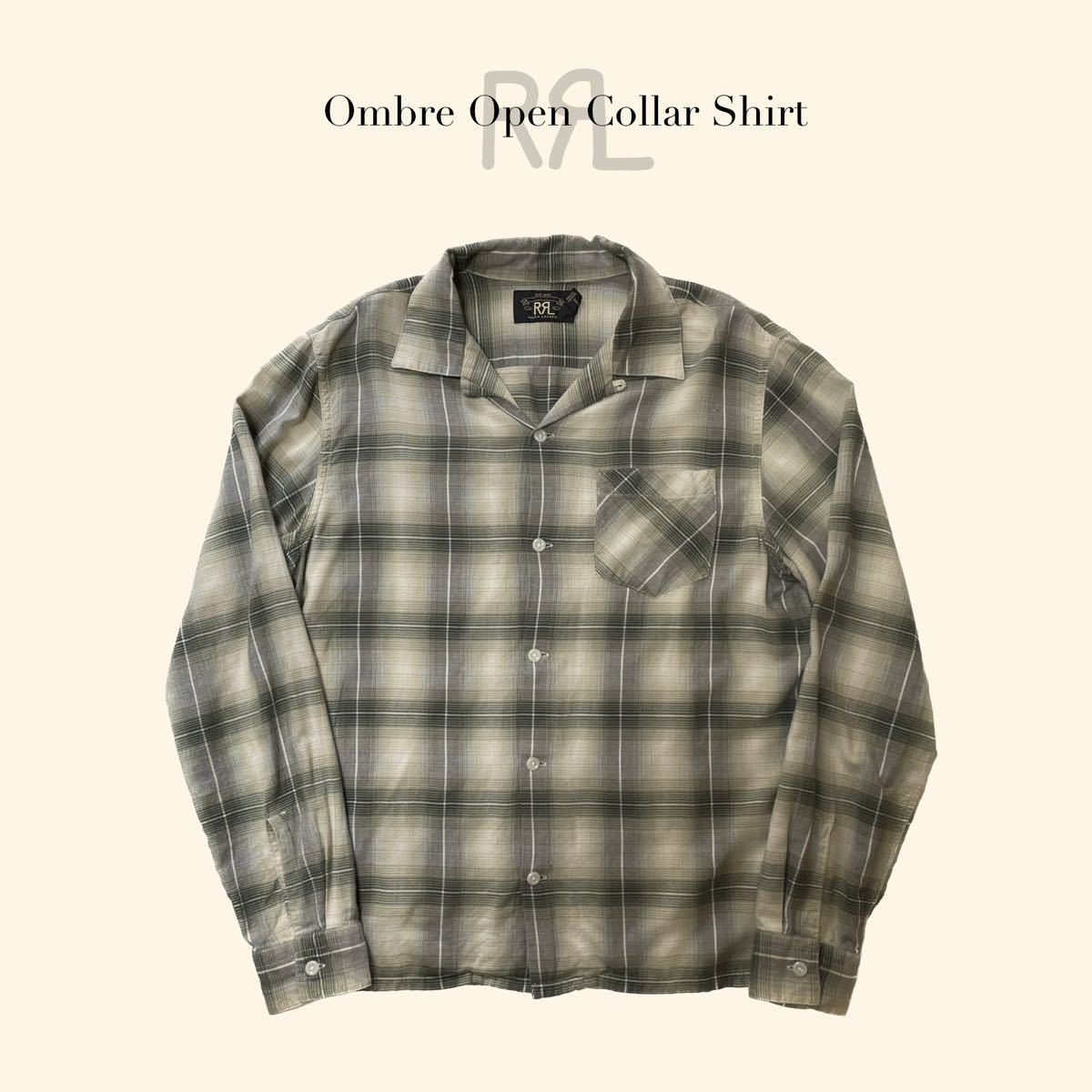 買取 通販 RRL◇レーヨン混長袖シャツ/XL/コットン/BRW/オンブレCK