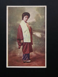  picture postcard picture postcard old photograph war front beautiful person Meiji Taisho 848 inspection ).. geisha Mai . flower .. woman woman super photograph of a star 