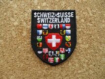 90s スイス SCHWEIZ-SUISSE SWITZERLAND 刺繍ワッペン/PATCH国旗アルプスSWISS州旗 登山ハイキング雪山パッチ旅行スーベニア D9_画像1