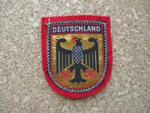 80s ドイツ DEUTSCHLAND ビンテージ ワッペン/イーグルVINTAGE鷹タカPATCHビンテージ紋章アップリケSAMPSON'Sパッチ旅行エンブレム D③