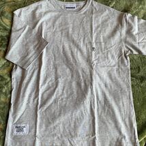 新品未使用 BUDSPOOL 刺繍ポケットTシャツ L size グレー 舐達麻_画像1