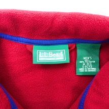 L.L.BEAN フリースジャケット M バーガンディー ポリエステル_画像4