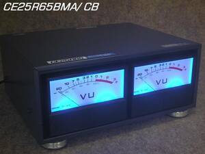 VUメーター完成品ユニット　CE25R65 BMA-CB（LED色：青　クリアブルー）