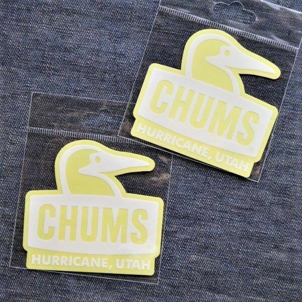 チャムス ステッカー 2枚セット CHUMS Booby Face CH62-1124 White 新品 防水素材