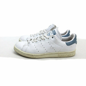 y■【24.5cm】アディダス/ADIDASスタンスミス レザースニーカー■白×灰LADIES/28【中古】