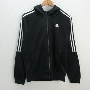 s■アディダス/adidas ジャージ JKT/トレーニングウェア【L】黒/MENS/102【中古】