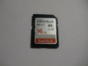 16GB　SanDisk　Ultra PLUS　SDHCカード　フォーマット済み　メモリーカード SDカード