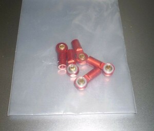  cheap 3mm aluminium Rod end 5 piece ( right screw ) red color 