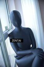 ☆元旦セール☆ 男性サイズ フラット 全身タイツ 黒 ZENTAI ゼンタイ コスプレ 戦隊 ブラック_画像2