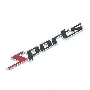 スポーツカー　Sports　ロゴ　Logo　エンブレム　スーパーカー　自動車カスタム　クーペ　JDM　金属製ステッカーA（粘着テープ付き）