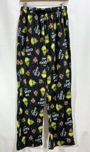 # Dr.Seuss The GRINCHdokta- Hsu z~ green chi~ total pattern illustration Easy pyjamas pants old clothes size S black American Casual picture book #
