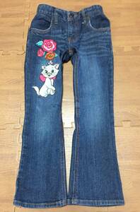 Disney　マリー　デニムパンツ　120　USED　/　①⑧