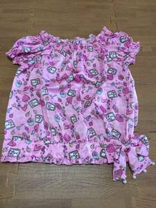 ST Shirley Temple short sleeves blouse 120 unused goods / ⑬ pink 