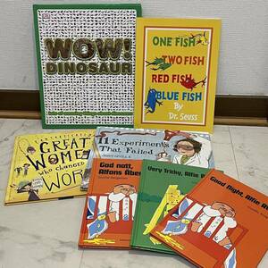 北欧絵本 洋書絵本 多読 7冊まとめ One Fish Two Fish Red Fish Blue Fish Gunilla Bergstrom Great woman world Wow Dinosaur HA_2303