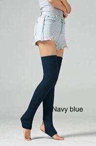  navy blue color Dance yoga training adult ballet leg warmers tea neiji75cm adult ballet leg warmers tea neija-. yoga 