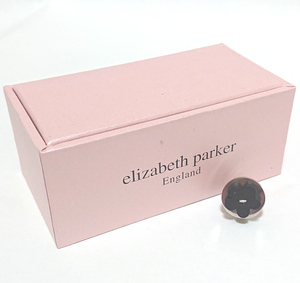 【epp5】新品　ELIZABETH PARKER 　エリザベスパーカー　ピンバッジ　ピンズ　シルバー×ブラック　お花