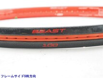 中古 テニスラケット プリンス ビースト 100 (300g) 2017年モデル【一部グロメット割れ有り】 (G2)PRINCE BEAST 100 (300g) 2017_画像5