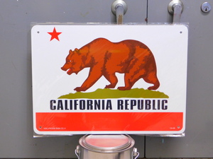 サインプレート CA-46 《カルフォルニア州旗》 ガレージ　看板　サインボード　アメリカ