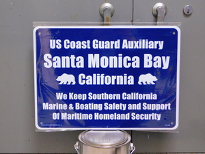 サインプレート CA-40《サンタモニカベイ》 沿岸警備隊補助隊 　カリフォルニア　ガレージ　看板　サインボード　アメリカ