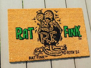 【Rat Fink・ラットフィンク】※《コイヤーマット・自然素材》 アメリカン雑貨　ガレージ　玄関マット