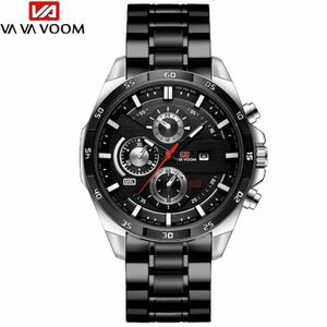 w257 黒銀　メンズ腕時計ステンレス　ラグジュアリーデイト　ブラック送料無料　重量感