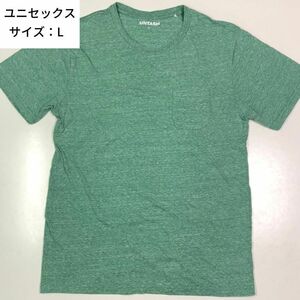 Tシャツ 緑 グリーン UNTASH アンタッシュ トライブレンドＴシャツ Lサイズ クルーネック 丸首 古着 程度良好