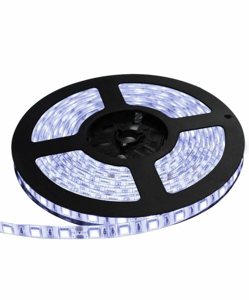 LEDテープライト5050両面テープ5m防水300ストリップライト白防水 LEDイルミネーション