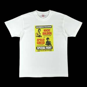 新品 大きいオーバーサイズ XXL 3XL 4XL 5XL 対応 映画 ロッキーVSアポロ タイトルマッチ DVDジャケット ビッグ Tシャツ ロンT パーカー 可