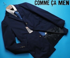 新品定価5.9万円 COMME CA MEN コムサメン 秋冬 トリアセテート混 ギャバジン チェスターコートS紺(09) 17MR09