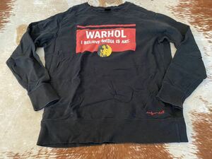 送料370円 UNIQLO SPRZNY ANDY WARHOL ユニクロ アンディ ウォーホール スウェット シャツ XL LL 黒 / 中古 USED 古着