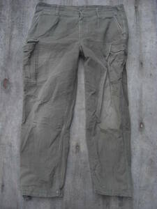 QN171 ЕС использовал одежду немецкой армии грузовые брюки Moleskin German German Mall Skin Cargo Pants Vintage 1988 размер W96CM 60 размер