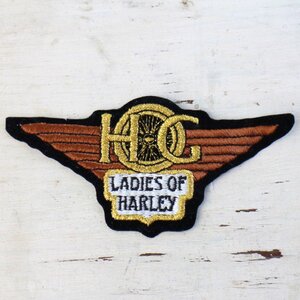 ★HOG LADIES OF HARLEY パッチ★ワッペン HARLEY-DAVIDSON ハーレー ダビッドソン バイク アメリカン オールド ビンテージ