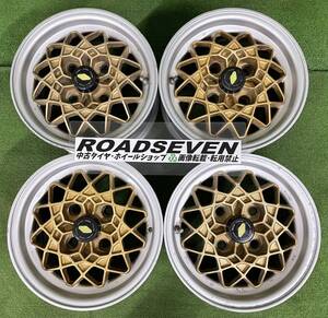 ★LICENZA F.P.S ITALY 希少 旧車 13インチ13×6J +35mm位 13×6J +15mm位 PCD114.3 4H ハブ径:約69mm 4本Set 中古アルミ ★送料無料