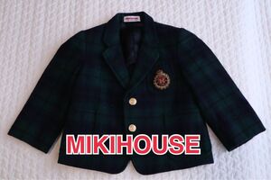 MIKIHOUSE ミキハウス チェック　ジャケット　ウール93cm フォーマルジャケット 入園式