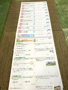 [ unused goods ]** elementary school 3 year raw arithmetic (12 sheets ) color test print family study for ** present condition delivery 