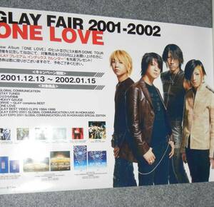 ◆ポスター◆GLAY／グレイ／FAIR2001－2002　ONE LOVE／１５