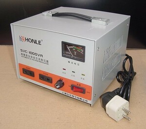 ★★★HONLE POWER AC自動電圧調整装置、入力:AC 140V～260V、 出力:AC 110V/220V、モデル:SVC-1000VA、1000VA(動作確認済み) ★未使用★