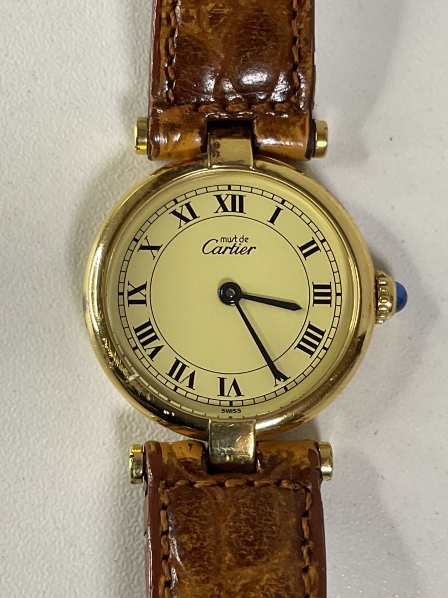 超美品】 【現状品】must de Cartier ヴェルメイユ ARGENT 925 腕時計