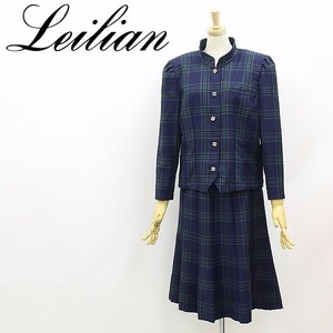  beautiful goods *Leilian Leilian check pattern skirt & jacket setup suit 9