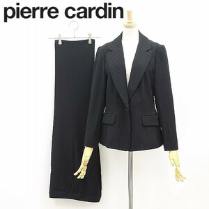 ●pierre cardin ピエール カルダン 1釦 ストライプ パンツ スーツ セットアップ 黒 ブラック 11