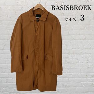 BASISBROEK バージズブルック　ステンカラーコート　ブラウン　サイズ3